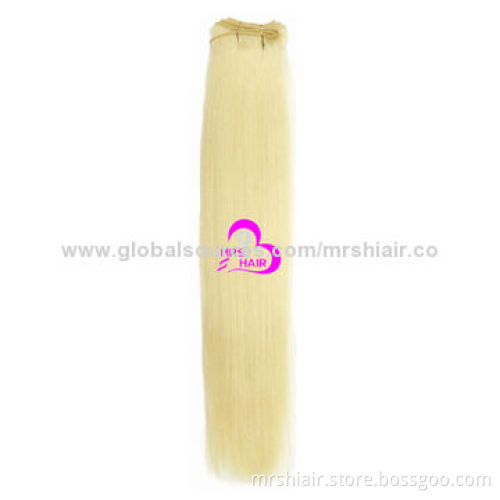 22-inch Brazilian Straight Hair Weave, Blonde Color